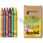 Set 6 creioane colorate cerate, Mesaje personalizate